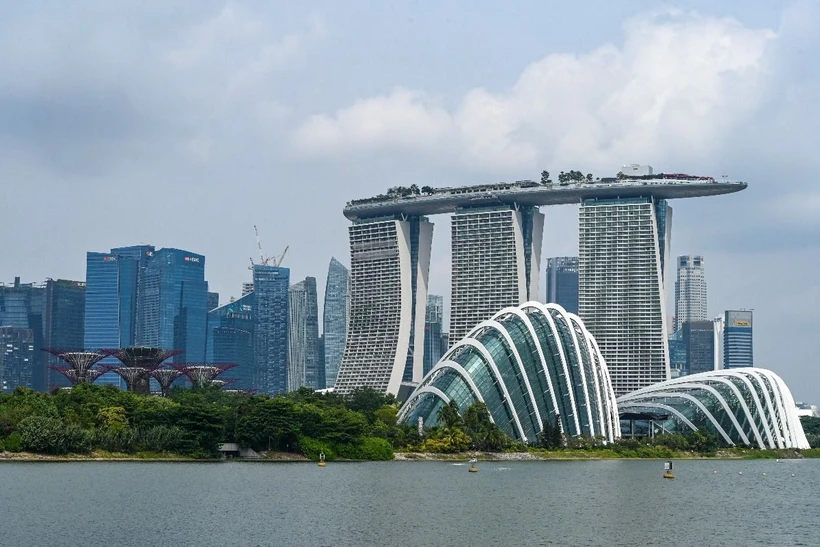 Khu nghỉ dưỡng Marina Bay Sands ở Singapore. (Ảnh: AFP/TTXVN)