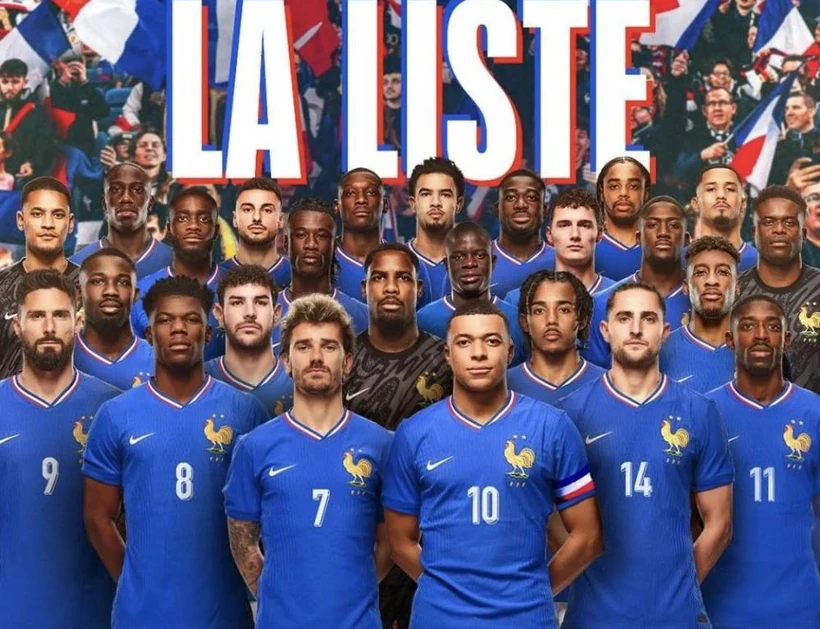 Pháp chốt danh sách 25 cầu thủ dự EURO 2024. (Nguồn: FFF)