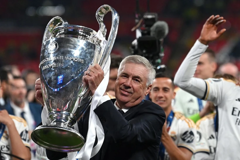 HLV Carlo Ancelotti cùng Real Madrid thiết lập kỷ lục. (Nguồn: Getty Images)