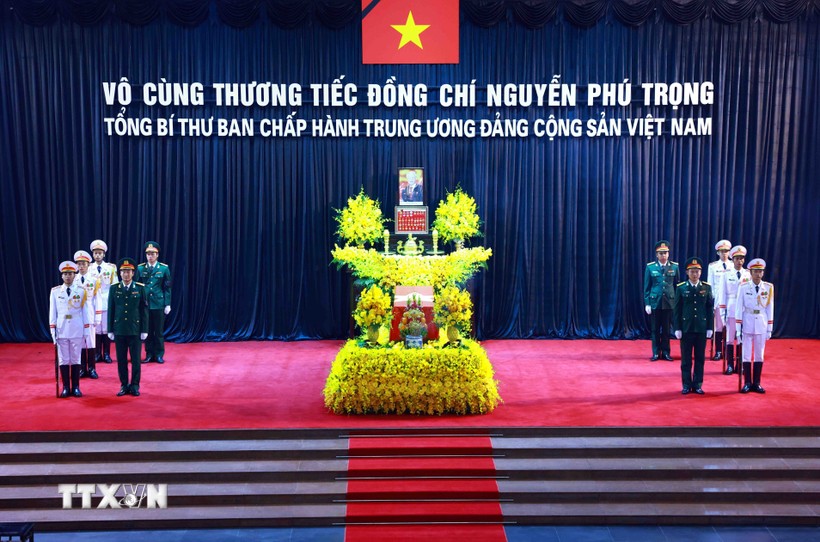  Lễ truy điệu và đưa tang Tổng Bí thư Nguyễn Phú Trọng, bắt đầu vào lúc 13 giờ