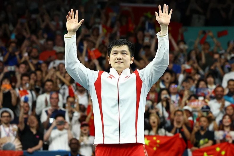 Fan Zhendong a remporté la médaille d'or en tennis de table. (Source : Reuters)