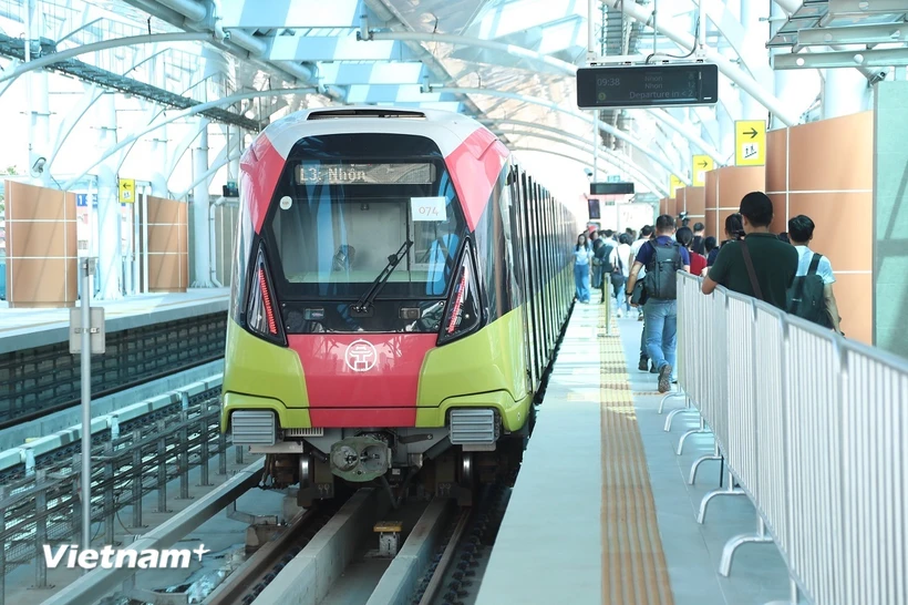 Khi thành phố có quyết định thời gian vận hành, Metro Nhổn-Ga Hà Nội đã sẵn sàng khai thác thương mại. (Ảnh: PV/Vietnam+)