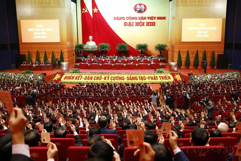  Đại hội XIII của Đảng - thống nhất "ý Đảng, lòng dân", đưa đất nước bước vào giai đoạn phát triển mới (Hà Nội, 25/1-1/2/2021). (Ảnh: TTXVN)