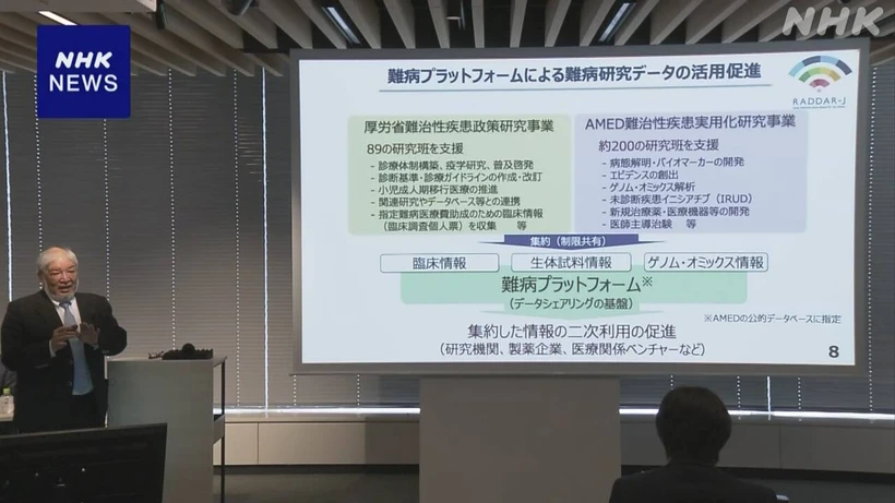Hệ thống sử dụng AI để chẩn đoán các bệnh hiếm gặp dựa trên các triệu chứng của bệnh nhân. (Ảnh: NHK)