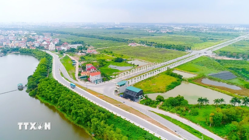 Hệ thống giao thông hạ tầng khung được huyện Gia Lâm đầu tư đồng bộ. (Ảnh/TTXVN phát)