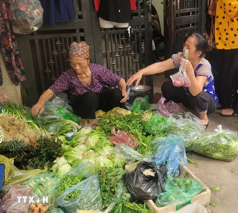 Giá các mặt hàng rau củ quả đã "hạ nhiệt." (Ảnh: Phương Anh/TTXVN)