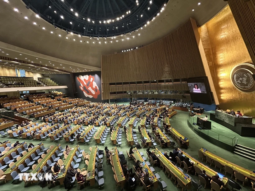 Toàn cảnh một phiên họp Đại hội đồng Liên hợp quốc. (Ảnh: Thanh Tuấn/TTXVN)
