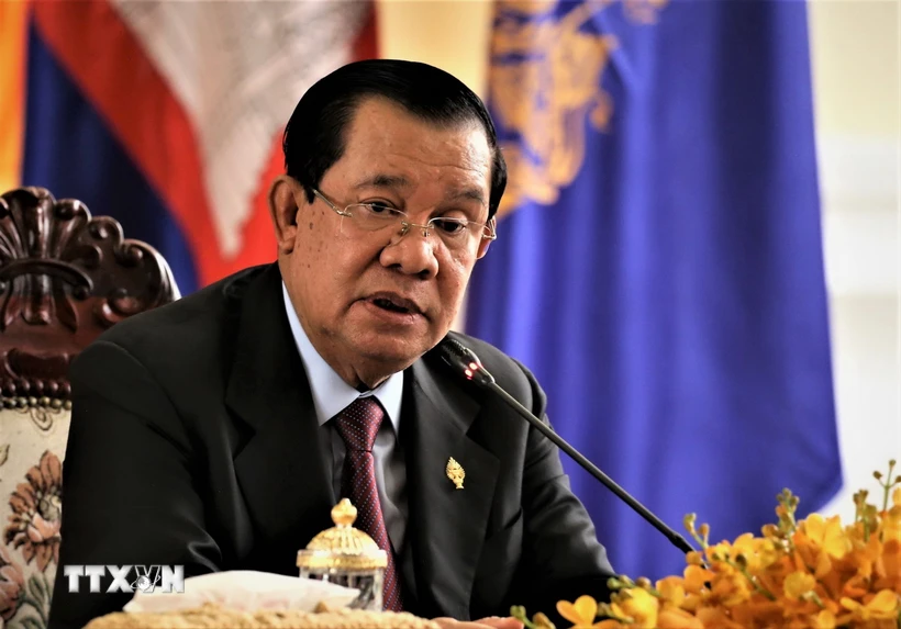 Cựu Thủ tướng Campuchia Hun Sen. (Ảnh: Huỳnh Thảo/TTXVN)
