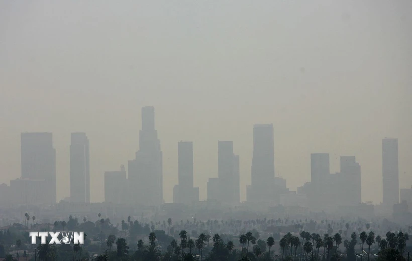 Ô nhiễm không khí tại Los Angeles, Mỹ. (Ảnh: AFP/TTXVN)