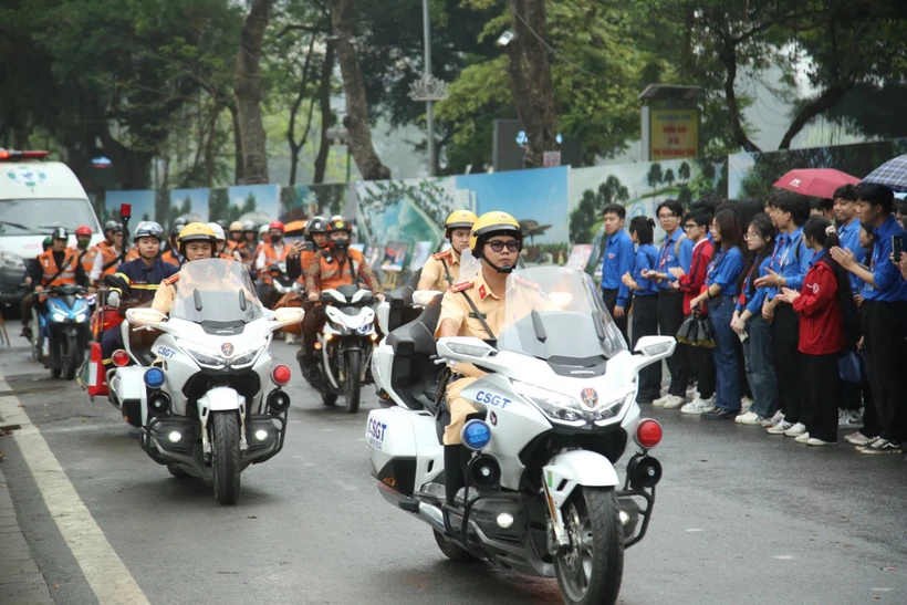 Lễ ra quân được tổ chức sáng nay, tại Hà Nội. (Ảnh: PV/Vietnam+)
