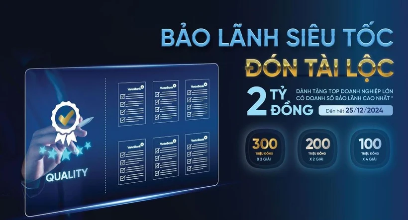 VietinBank tặng 2 tỷ đồng cho khách hàng sử dụng dịch vụ Bảo lãnh. (Ảnh: Vietnam+)